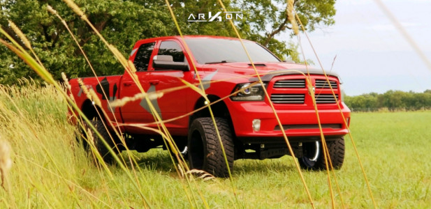 1 2014 1500 Ram Full Throttle Suspension Lift 8in Arkon Off Road Caesar Machined Black