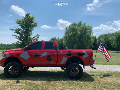 1 2014 1500 Ram Full Throttle Suspension Lift 8in Arkon Off Road Caesar Machined Black