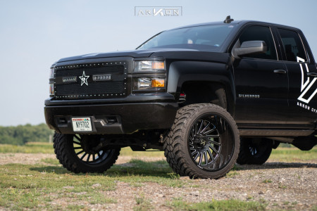 1 2015 Silverado 1500 Chevrolet Rough Country Suspension Lift 7in Arkon Off Road Caesar Machined Black