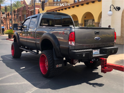 1 2012 F 350 Super Duty Ford Bds Suspension Lift 8in Arkon Off Road Crown Series Victory Red