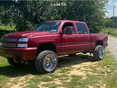 2006 Chevrolet Silverado 1500 - 22x12 -51mm - ARKON OFF-ROAD Crown Series Victory - Suspension Lift 6" - 33" x 12.5"