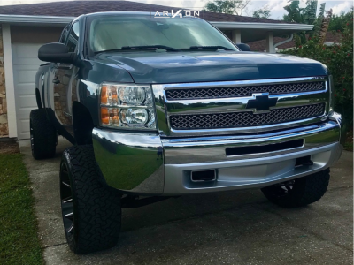 1 2012 Silverado 1500 Chevrolet Rough Country Suspension Lift 75in Arkon Off Road Roosevelt Black