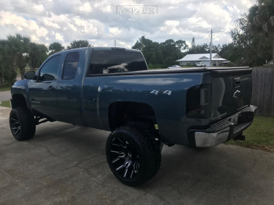 1 2012 Silverado 1500 Chevrolet Rough Country Suspension Lift 75in Arkon Off Road Roosevelt Black