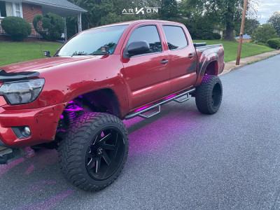 1 2012 Tacoma Toyota Rough Country Suspension Lift 6in Body 3in Arkon Off Road Lincoln Black