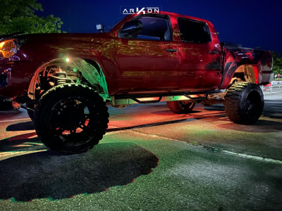 1 2012 Tacoma Toyota Rough Country Suspension Lift 6in Body 3in Arkon Off Road Lincoln Black