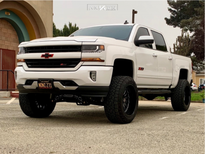 2017 Chevrolet Silverado 1500 - 22x12 -51mm - ARKON OFF-ROAD Alexander - Suspension Lift 8" - 35" x 12.5"