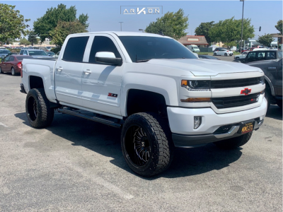 2017 Chevrolet Silverado 1500 - 22x12 -51mm - ARKON OFF-ROAD Alexander - Suspension Lift 8" - 35" x 12.5"