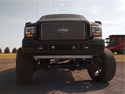 1 2005 F 350 Super Duty Ford Fabtech Suspension Lift 8in Arkon Off Road Cleopatra Black