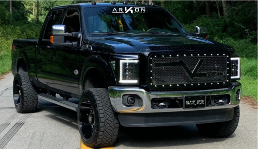 2016 Ford F-350 Super Duty - 22x12 -51mm - ARKON OFF-ROAD Crown Series Triumph - Leveling Kit - 33" x 12.5"