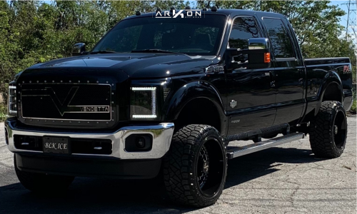 1 2016 F 350 Super Duty Ford Readylift Leveling Kit Arkon Off Road Crown Series Triumph Black Milled