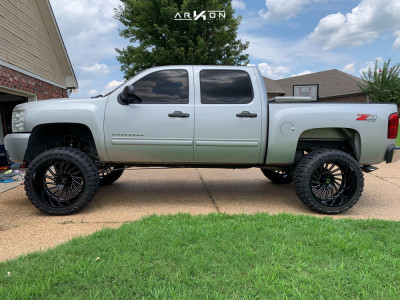 1 2011 Silverado 1500 Chevrolet Mcgaughys Suspension Lift 9in Arkon Off Road Caesar Black
