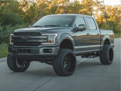 1 2018 F 150 Ford Rough Country Suspension Lift 75in Arkon Off Road Caesar Machined Black