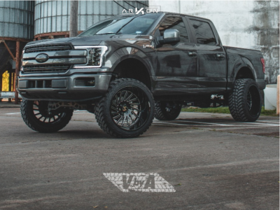 1 2018 F 150 Ford Rough Country Suspension Lift 75in Arkon Off Road Caesar Machined Black