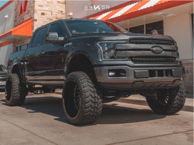 1 2018 F 150 Ford Rough Country Suspension Lift 75in Arkon Off Road Caesar Machined Black
