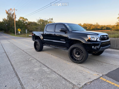 1 2014 Tacoma Toyota Rough Country Suspension Lift 3in Arkon Off Road Alexander Black Milled