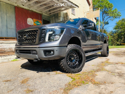 2016 Nissan Titan XD - 20x12 -51mm - ARKON OFF-ROAD Alexander - Leveling Kit - 33" x 12.5"