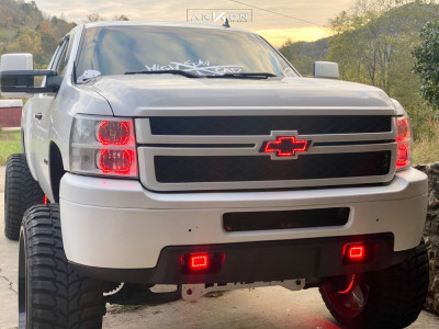 1 2013 Silverado 2500 Hd Chevrolet Rough Country Suspension Lift 5in Arkon Off Road Lincoln Black Milled