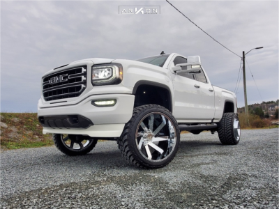 2017 GMC Sierra 1500 - 24x14 -81mm - ARKON OFF-ROAD Lincoln - Suspension Lift 7" - 35" x 13.5"