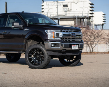 1 2015 F 150 Ford Rough Country Suspension Lift 6in Arkon Off Road Roosevelt Black