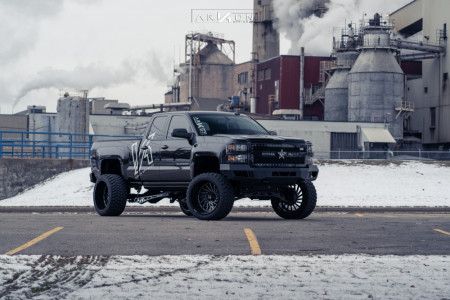 1 2015 Silverado 1500 Chevrolet Rough Country Suspension Lift 7in Arkon Off Road Caesar Black