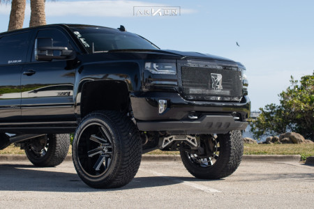 1 2017 Silverado 1500 Chevrolet Mcgaughys Suspension Lift 9in Arkon Off Road Lincoln Black
