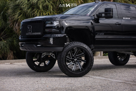 1 2017 Silverado 1500 Chevrolet Mcgaughys Suspension Lift 9in Arkon Off Road Lincoln Black