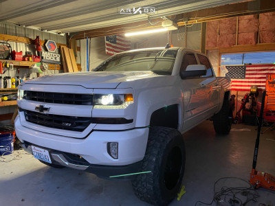 1 2016 1500 Chevrolet Rough Country Suspension Lift 7in Arkon Off Road Lincoln Black