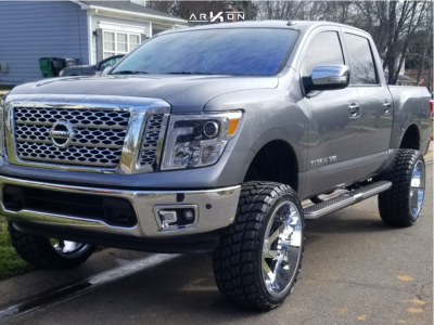 2018 Nissan Titan - 24x12 -51mm - ARKON OFF-ROAD Lincoln - Suspension Lift 6" - 35" x 12.5"