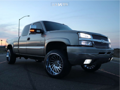 2004 Chevrolet Silverado 2500 HD - 22x12 -51mm - ARKON OFF-ROAD Caesar - Leveling Kit - 31" x 12.5"