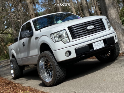 2014 Ford F-150 - 22x12 -51mm - ARKON OFF-ROAD Caesar - Leveling Kit - 33" x 12.5"
