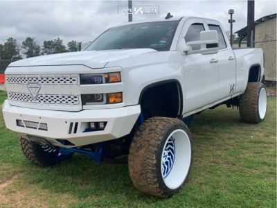 2015 Chevrolet Silverado 2500 HD - 24x14 -76mm - ARKON OFF-ROAD Crown Series Victory - Suspension Lift 10" - 35" x 15.5"