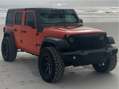 2018 Jeep Wrangler - 20x12 -51mm - ARKON OFF-ROAD Lincoln - Stock Suspension - 35" x 12.5"