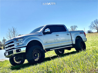 1 2015 F 150 Ford Rough Country Suspension Lift 6in Arkon Off Road Caesar Machined Black