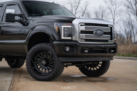 1 2013 F 250 Super Duty Ford Rough Country Suspension Lift 3in Arkon Off Road Caesar Black