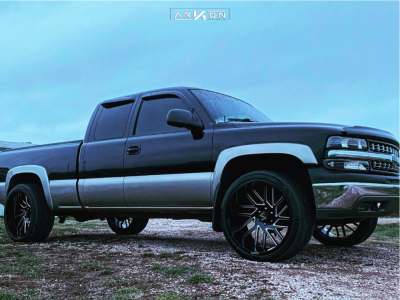 2002 Chevrolet Silverado 1500 - 24x12 -51mm - ARKON OFF-ROAD Mandela - Level 2" Drop Rear - 33" x 12.5"