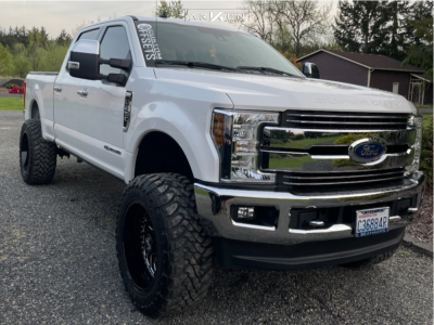 2019 Ford F-250 Super Duty - 22x12 -55mm - ARKON OFF-ROAD Crown Series Victory - Suspension Lift 6" - 37" x 13.5"