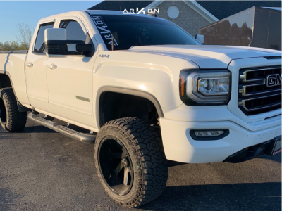 2017 GMC Sierra 1500 - 20x12 -51mm - ARKON OFF-ROAD Lincoln - Suspension Lift 4.5" - 33" x 12.5"
