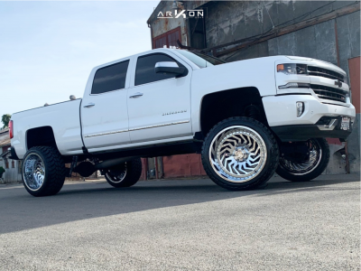 2016 Chevrolet Silverado 1500 - 24x14 -81mm - ARKON OFF-ROAD Crown Series Victory - Suspension Lift 8.5" - 35" x 13.5"