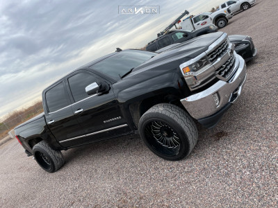 2016 Chevrolet Silverado 1500 - 22x12 -51mm - ARKON OFF-ROAD Alexander - Leveling Kit - 305/50R22