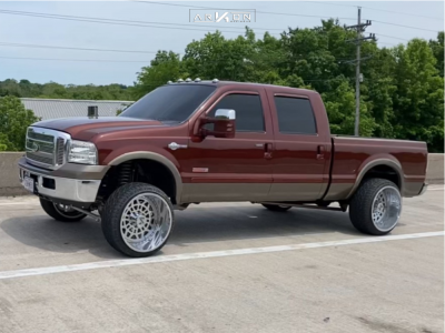 2005 Ford F-250 Super Duty - 24x14 -81mm - ARKON OFF-ROAD Crown Series Triumph - Leveling Kit - 305/35R24