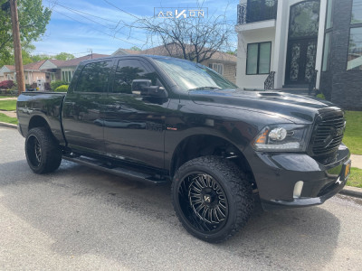 2018 Ram 1500 - 22x12 -51mm - ARKON OFF-ROAD Alexander - Suspension Lift 4" - 33" x 12.5"