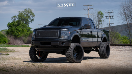 1 2014 F 150 Ford Rough Country Suspension Lift 6in Arkon Off Road Mandela Black