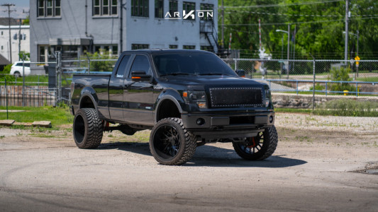 1 2014 F 150 Ford Rough Country Suspension Lift 6in Arkon Off Road Mandela Black
