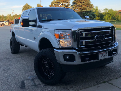 2012 Ford F-350 Super Duty - 22x12 -51mm - ARKON OFF-ROAD Caesar - Leveling Kit - 35" x 12.5"