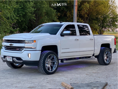 2016 Chevrolet Silverado 1500 - 22x12 -51mm - ARKON OFF-ROAD DaVinci - Leveling Kit - 33" x 12.5"