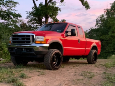 2001 Ford F-250 Super Duty - 20x12 -51mm - ARKON OFF-ROAD Alexander - Leveling Kit - 33" x 12.5"