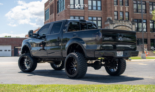 1 2014 F 150 Ford Rough Country Suspension Lift 6in Arkon Off Road Mandela Machined Black