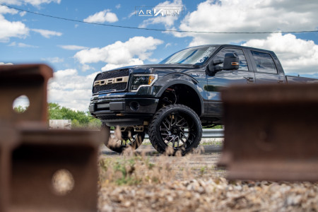 1 2014 F 150 Ford Rough Country Suspension Lift 6in Arkon Off Road Mandela Machined Black