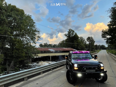 1 2004 Sierra 2500 Hd Gmc Rough Country Suspension Lift 7in Arkon Off Road Mandela Machined Black