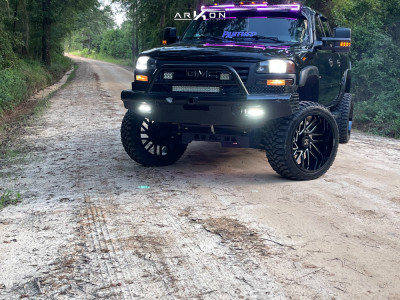 1 2004 Sierra 2500 Hd Gmc Rough Country Suspension Lift 7in Arkon Off Road Mandela Machined Black